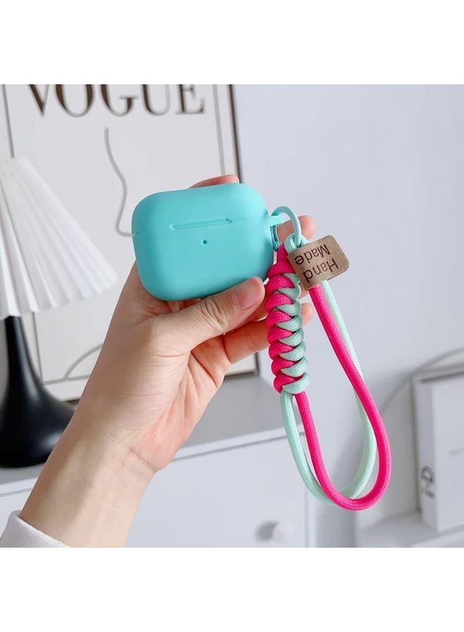 Crimson Silicone Protective Cover For Airpods Pro 2 Case Lightweight Non Slip Scratch Resistant With Wrist Strap - Image 5