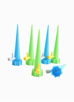Automatic Watering Adjustable Drip Irrigation Equipment,  Holiday Potted Plants Watering Spike Automatic Watering System, with Control Valve Switch, 6 Pcs