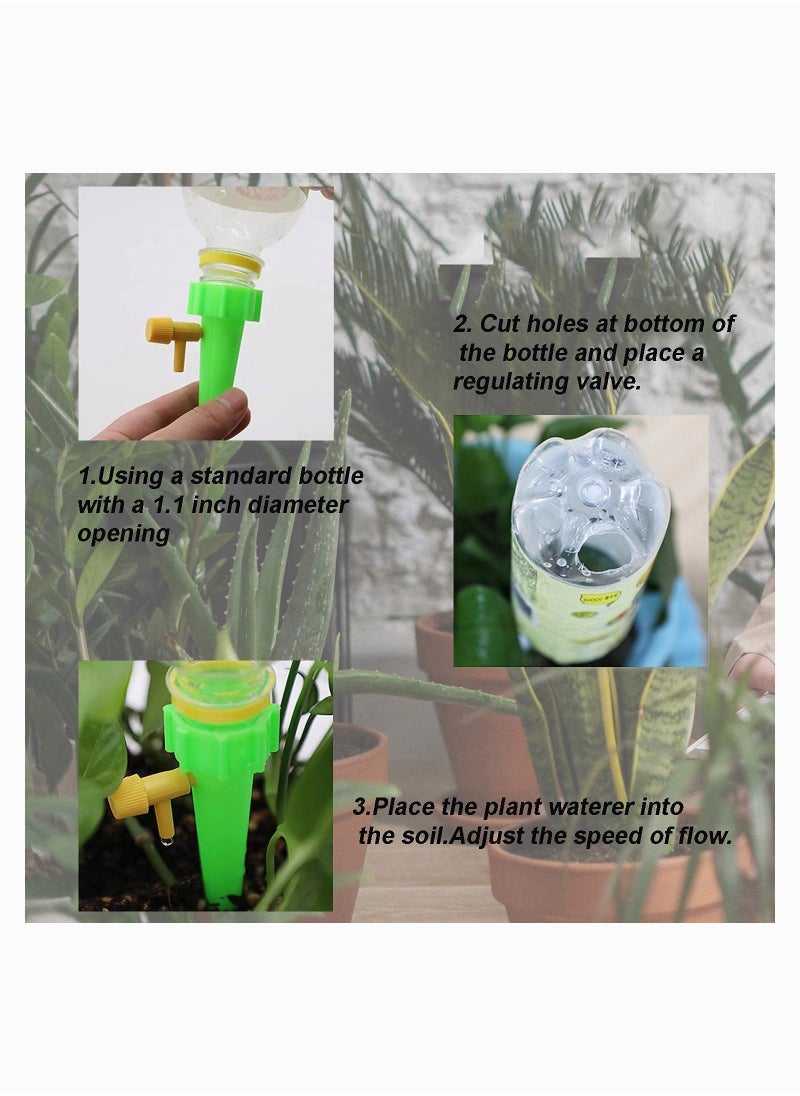 Generic - Automatic Watering Adjustable Drip Irrigation Equipment,  Holiday Potted Plants Watering Spike Automatic Watering System, with Control Valve Switch, 6 Pcs - Image 1