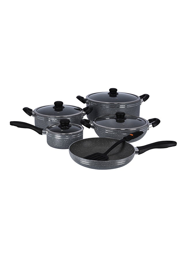 DELCASA 10-Piece Aluminum Cookware Set Gray - Image 1
