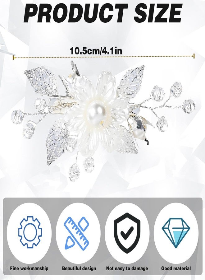 CYUXING 2Pcs Wedding High-End Flower Hair Accessories, Flower Girl Hair Accessory for Wedding, Elegant Floral Decorations Suitable for Formal & Lively Occasions - Image 2