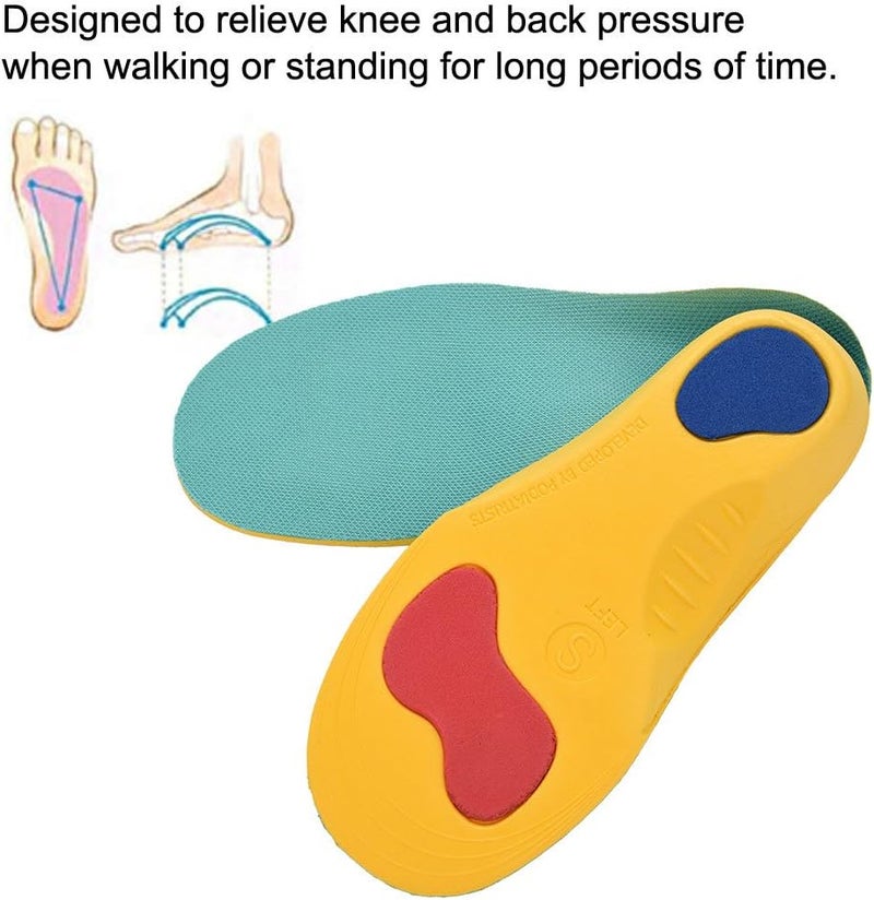 klarako Insoles for Children Breathable Flat Feet Orthopedic Insole Orthotic Corrective Arch Support Cushion Shoe Inserts Insoles Pads for Kids (S) S - Image 3