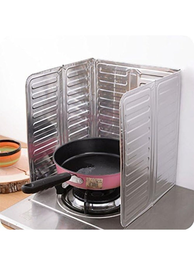 Stainless Steel Foldable Kitchen Oil Splatter Guard Shield - Image 5