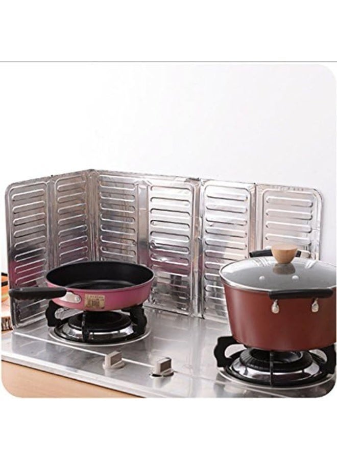 Stainless Steel Foldable Kitchen Oil Splatter Guard Shield - Image 2