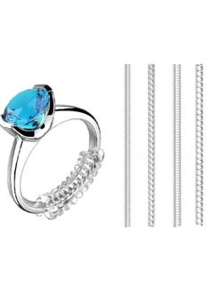 Shein Silicone Transparent Ring Size Adjuster Set 4 Pieces Different Sizes  - Image 1