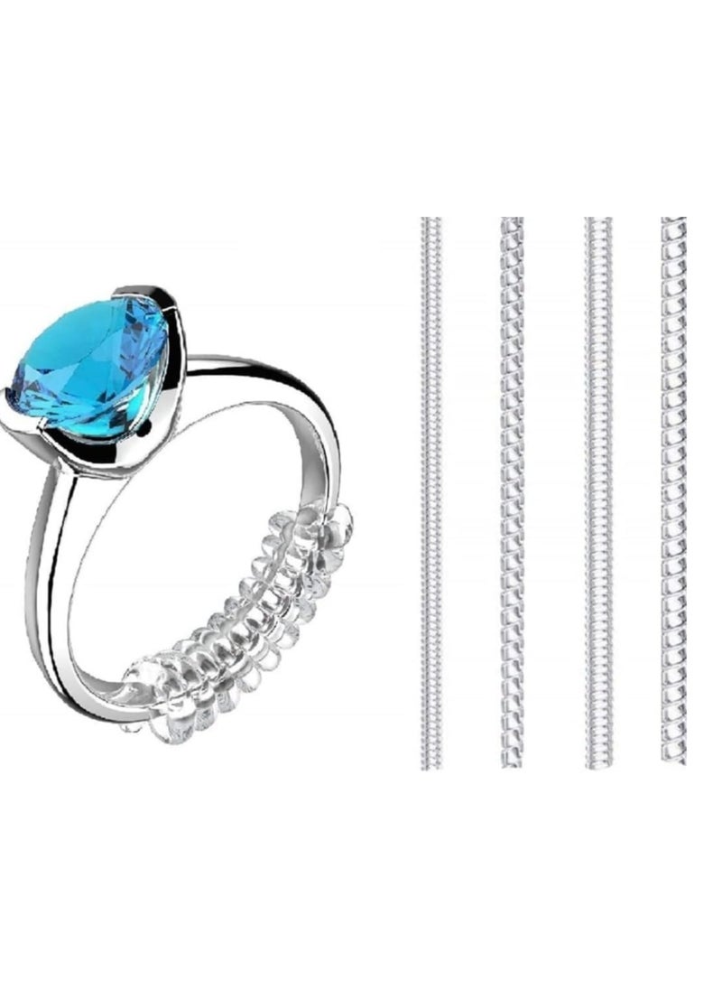 Shein - Silicone Transparent Ring Size Adjuster Set 4 Pieces Different Sizes - Image 1