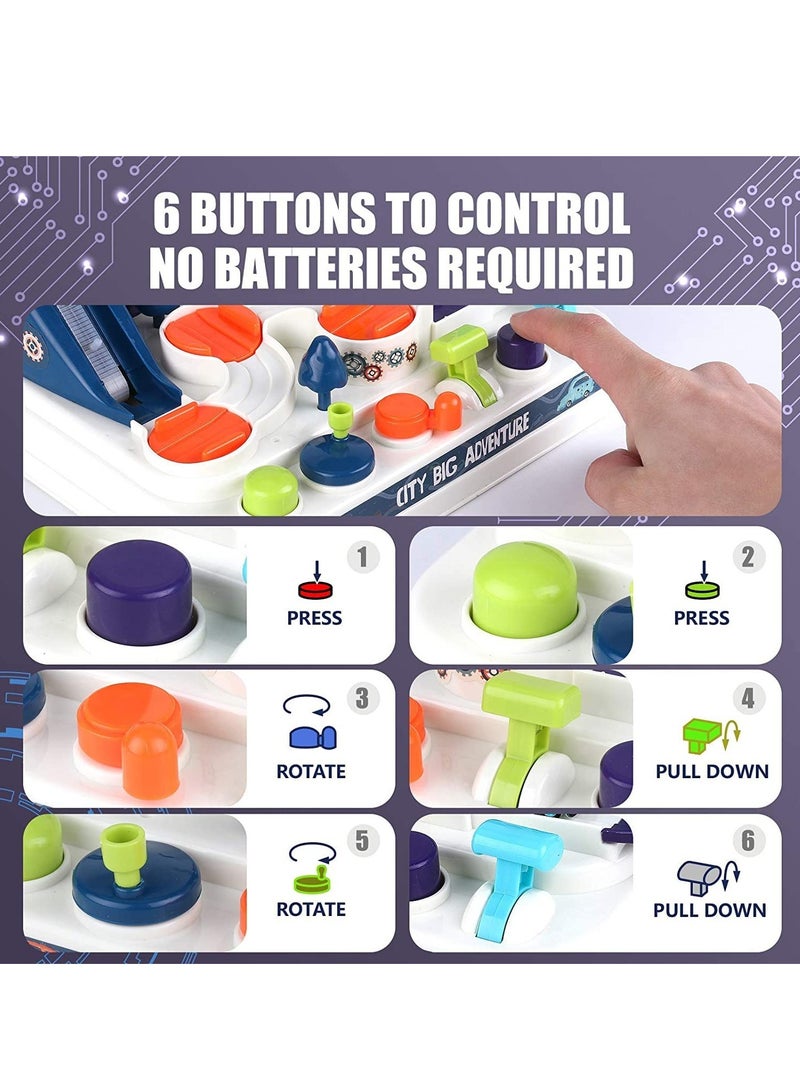 Excefore لعبة سيارة مغامرة، لعبة مسار سباق سيارات للأطفال، سيارات تعليمية ذكية للأطفال، ألعاب فضاء للأطفال، ألعاب منتسوري للأولاد بعمر 3 سنوات، هدايا للأطفال بعمر 3 4 5 6 سنوات - Image 4