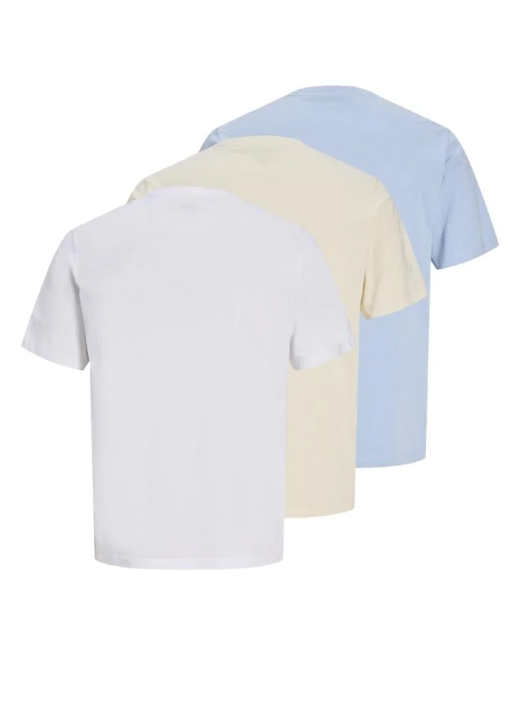 JACK & JONES 3 Pack Logo Regular Fit T-Shirt