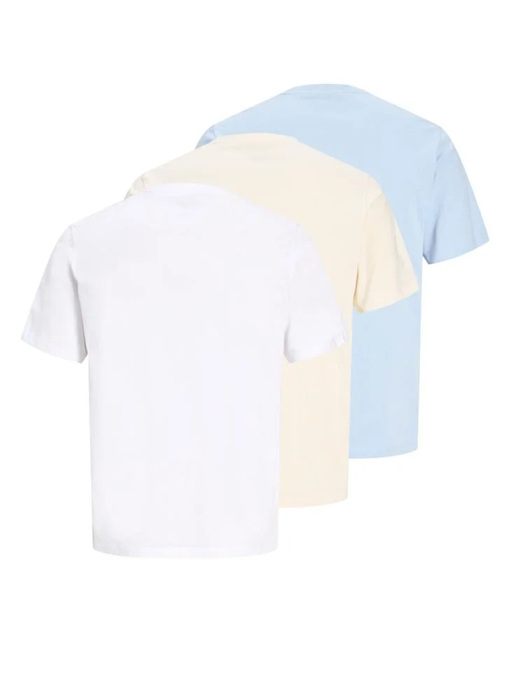 JACK & JONES 3 Pack Logo Regular Fit T-Shirt