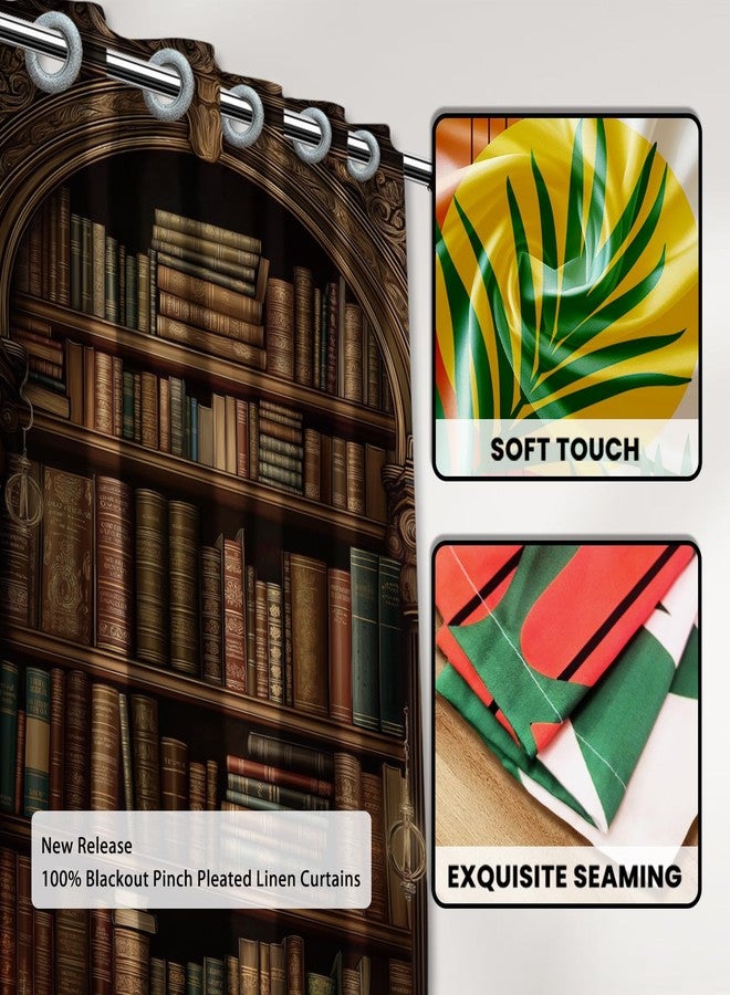 CHGCRAFT Bookshelf Door Curtain Book Doorway Curtain Room Divider Curtains Folding Doors Curtains for Home Restaurant Door Decor, 78x39 Inch - Image 3