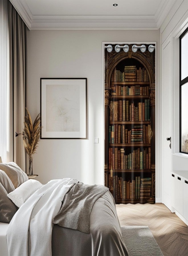 CHGCRAFT Bookshelf Door Curtain Book Doorway Curtain Room Divider Curtains Folding Doors Curtains for Home Restaurant Door Decor, 78x39 Inch - Image 4