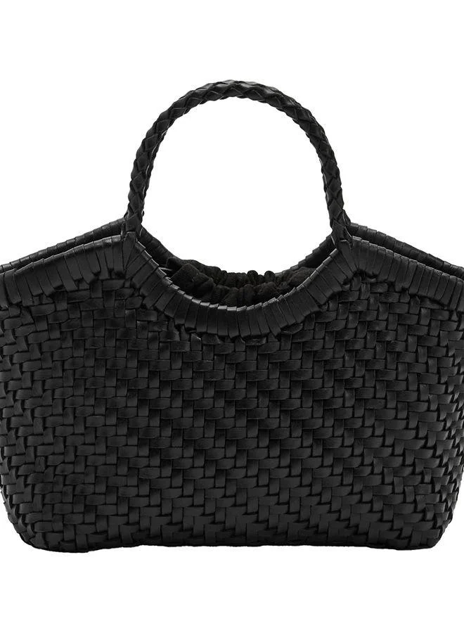 Parfois Tote Bag With Braided Leather
