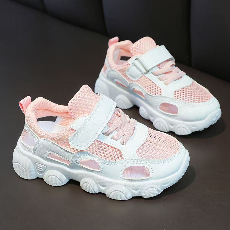 Children'S Sandals Primary School Boys And Girls Children Breathable Mesh Shoes Summer Hollow Sports Shoes - Image 1