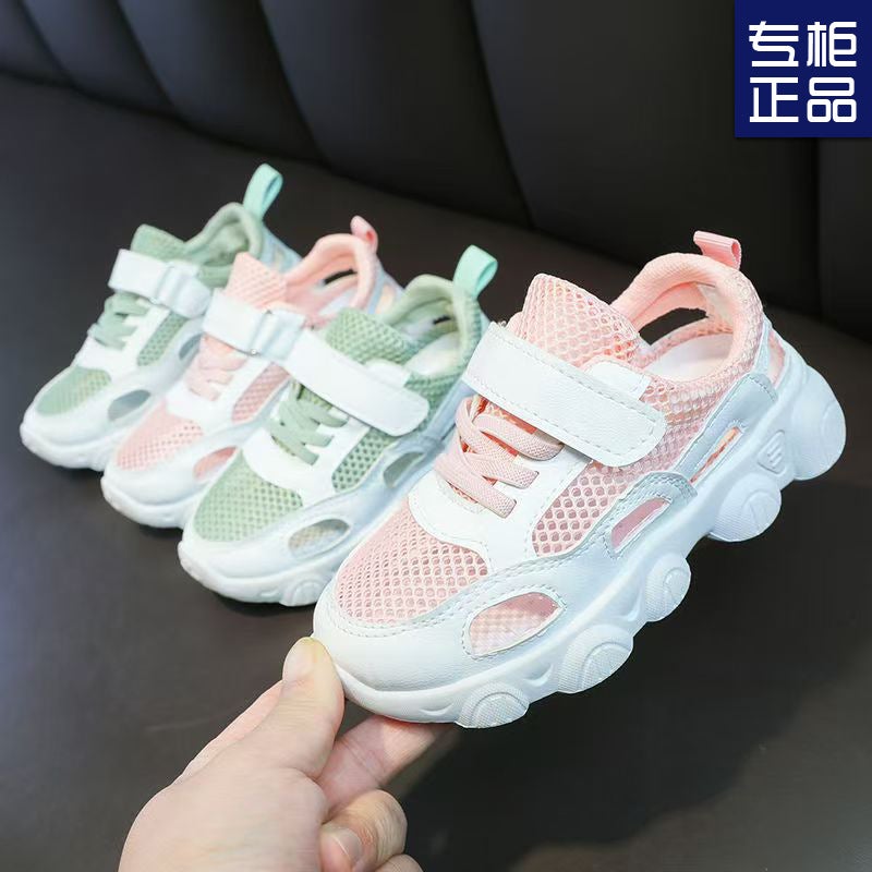 Children'S Sandals Primary School Boys And Girls Children Breathable Mesh Shoes Summer Hollow Sports Shoes - Image 5