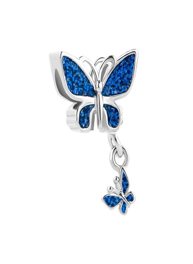 MiiFort Blue Butterfly Dangle Charms fit Pandora Charm Bracelets Birthday Jewelry Gift for Daughter Women Teen Sister - Image 1