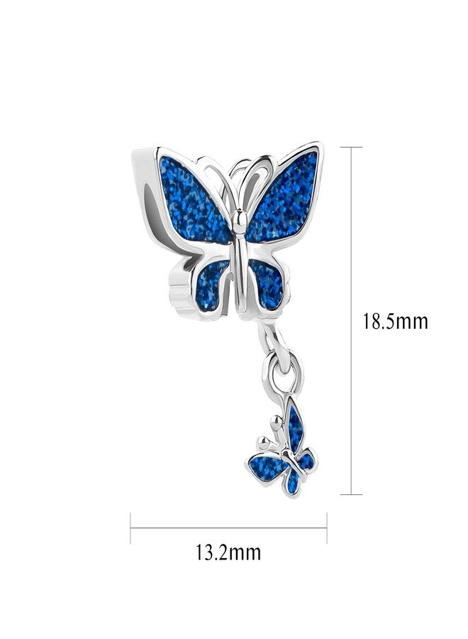 MiiFort Blue Butterfly Dangle Charms fit Pandora Charm Bracelets Birthday Jewelry Gift for Daughter Women Teen Sister - Image 3