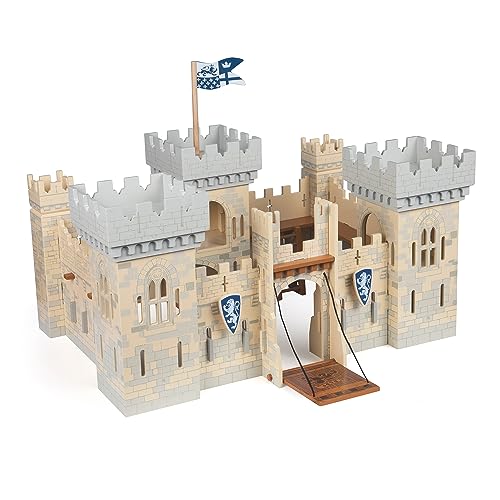 Papo - Master of Arms Castle - Ages 3+ - Wooden Medieval Playset - Fantasy & Medieval Collection - Functional Drawbridge - 22.8 X 15.9 X 12.0 in - Sparks Children’s Imagination - Gift Idea - Image 2