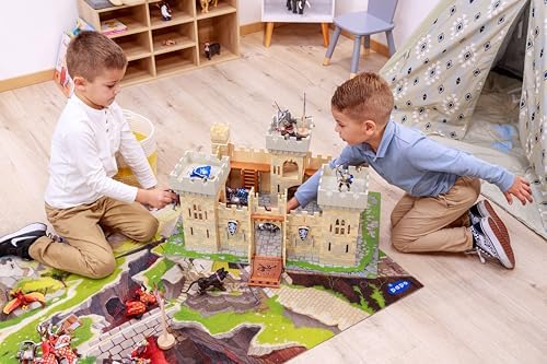 Papo - Master of Arms Castle - Ages 3+ - Wooden Medieval Playset - Fantasy & Medieval Collection - Functional Drawbridge - 22.8 X 15.9 X 12.0 in - Sparks Children’s Imagination - Gift Idea - Image 5