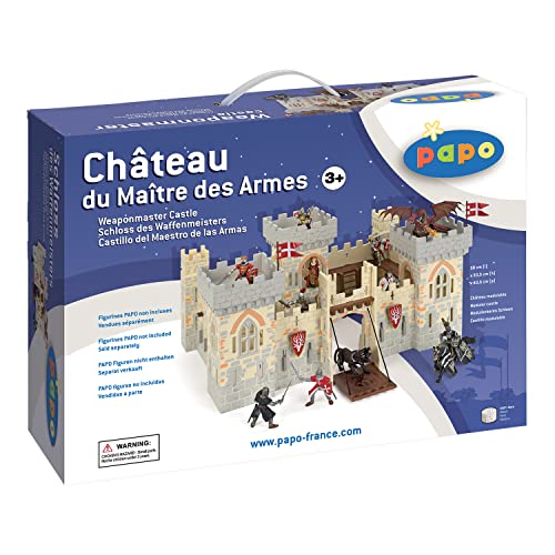 Papo - Master of Arms Castle - Ages 3+ - Wooden Medieval Playset - Fantasy & Medieval Collection - Functional Drawbridge - 22.8 X 15.9 X 12.0 in - Sparks Children’s Imagination - Gift Idea - Image 3