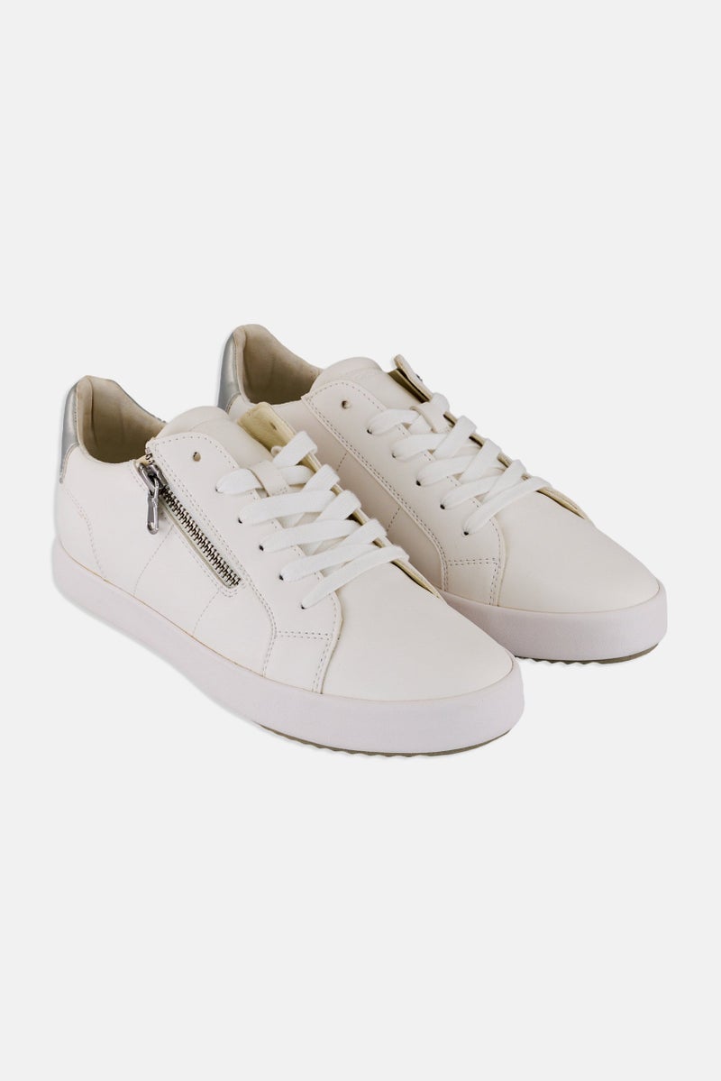 GEOX أحذية رياضية نسائية بلومي، مزودة بأربطة، بيج فاتح - Image 1