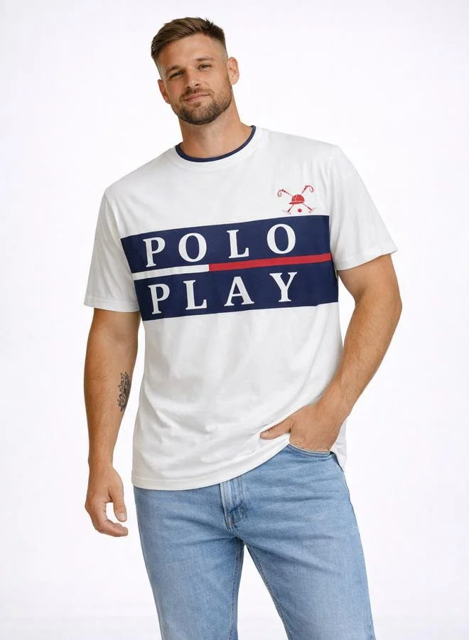Polo Play Men Graphic Logo Crew Neck T-Shirt