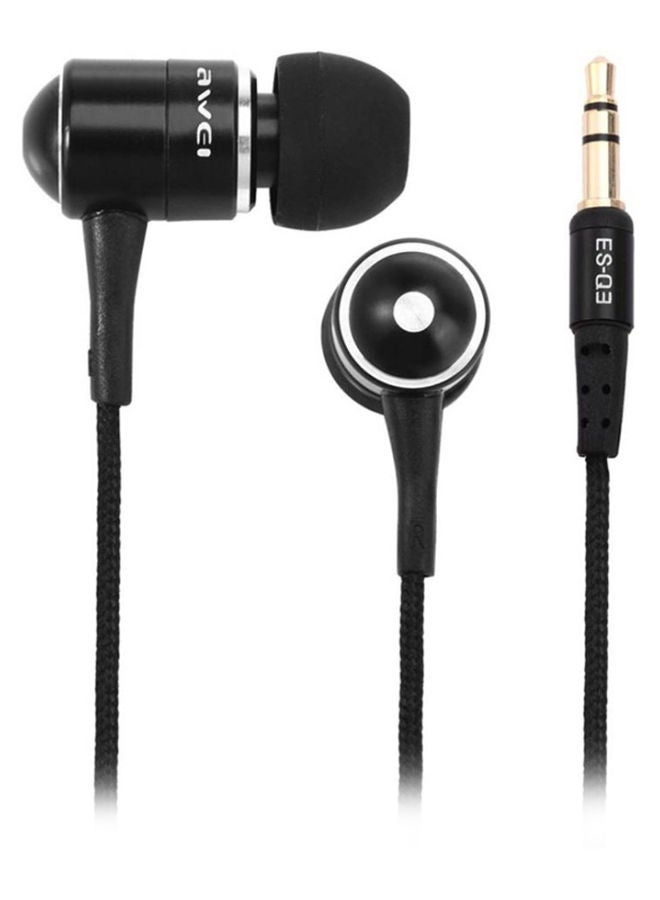 NIBEMINENT In-Ear Wired Earphones With Microphones Black - Image 1