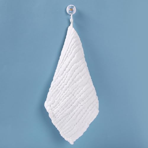 VIHAX Baby Cotton Muslin | Face Towels | Extra Soft Hankies | Reusable Napkins | Swaddles Wrap for New Born Baby | 0– 18 Month+ (2, White) - Image 2