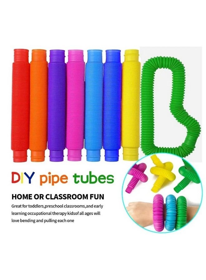 في جراسب لعبة أنبوب البوب القابلة للتمدد والانحناء من VGRASSP للأطفال الصغار والكبار | لعبة فيدجيت حسية مرنة وناعمة | أنبوب بوب سهل السحب والدفع لتخفيف التوتر والقلق | متعدد الألوان (عبوة من قطعة واحدة) - Image 5