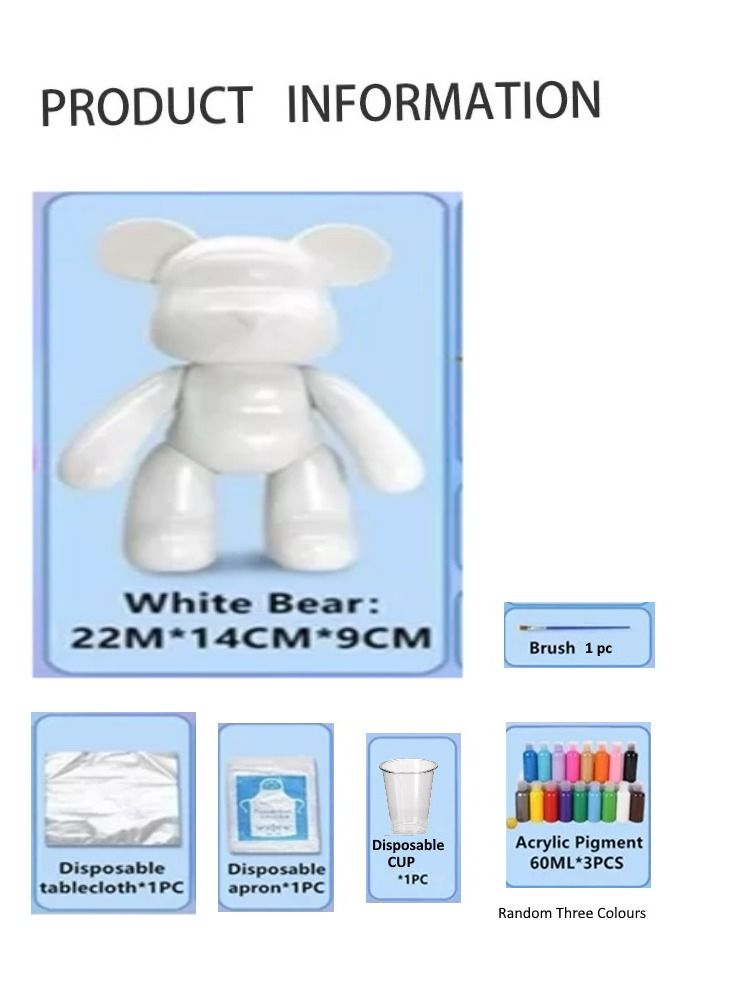 JOLLITY LLC ألعاب يدوية إبداعية سائلة يمكنك صنعها بنفسك، مجموعة هدايا يدوية لديكور المنزل، دمية دب سائلة - Image 2