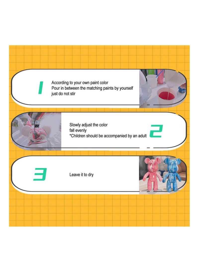 JOLLITY LLC ألعاب يدوية إبداعية سائلة يمكنك صنعها بنفسك، مجموعة هدايا يدوية لديكور المنزل، دمية دب سائلة - Image 5