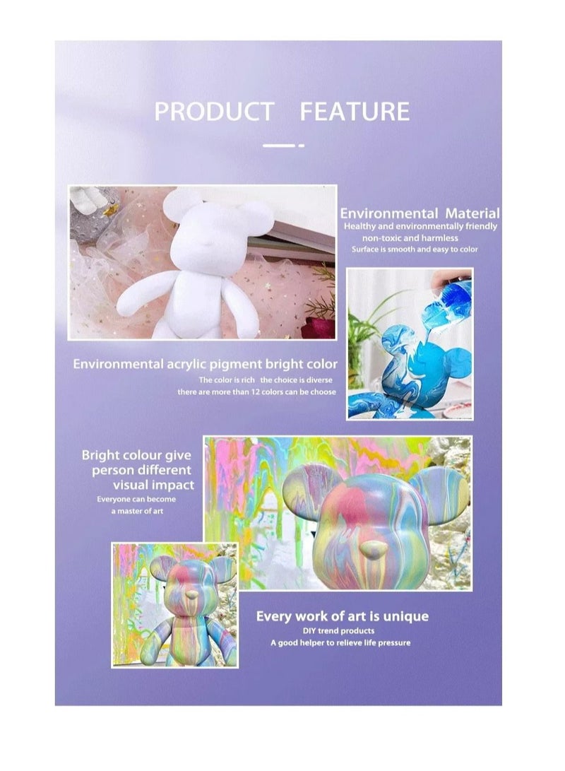 JOLLITY LLC ألعاب يدوية إبداعية سائلة يمكنك صنعها بنفسك، مجموعة هدايا يدوية لديكور المنزل، دمية دب سائلة - Image 4