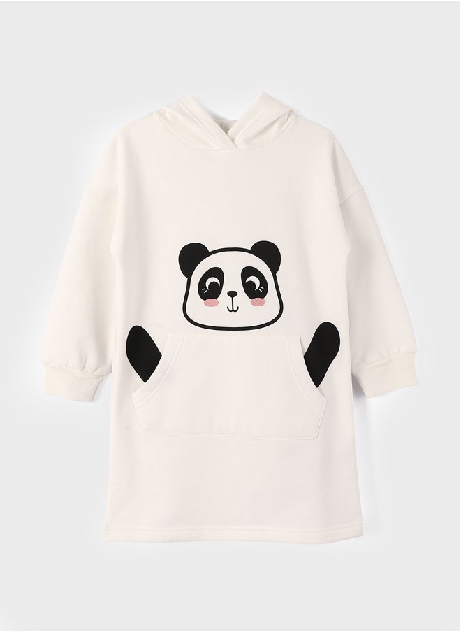 LC WAIKIKI Hooded Long Sleeve Girl Dress  - Image 1