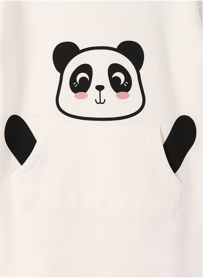 LC WAIKIKI Hooded Long Sleeve Girl Dress  - Image 3