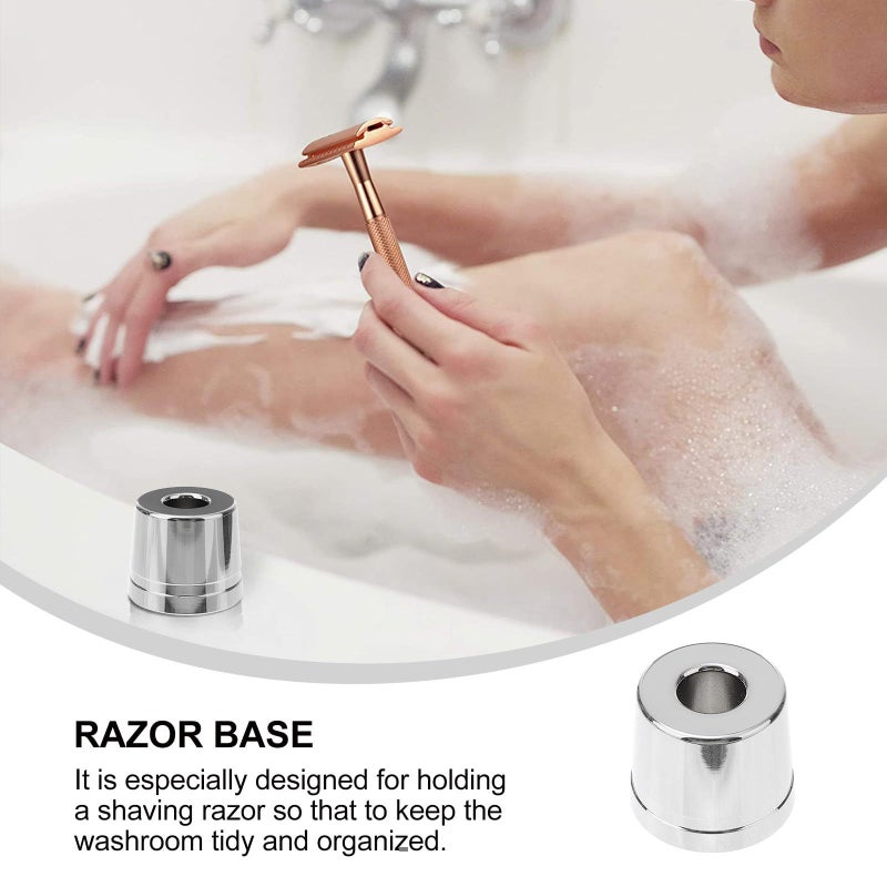 Double Sided Alloy Razor Stand Holder Rust Resistant Brass For Home Bathroom Storage - Image 4