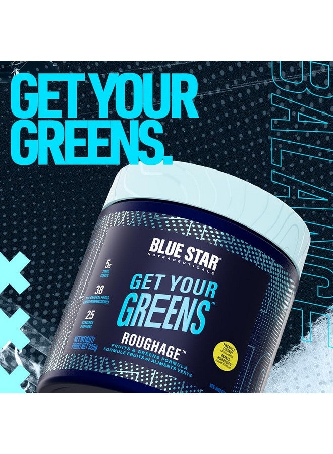 Blue Star Nutraceuticals Blue Star Nutraceuticals ROUGHAGE - 38 Fruits & Greens Superfood Powder | No Artificial Flavors or sweeteners | Amazing Taste (Pineapple Coconut) - Image 2