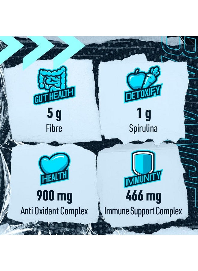 Blue Star Nutraceuticals Blue Star Nutraceuticals ROUGHAGE - 38 Fruits & Greens Superfood Powder | No Artificial Flavors or sweeteners | Amazing Taste (Pineapple Coconut) - Image 4
