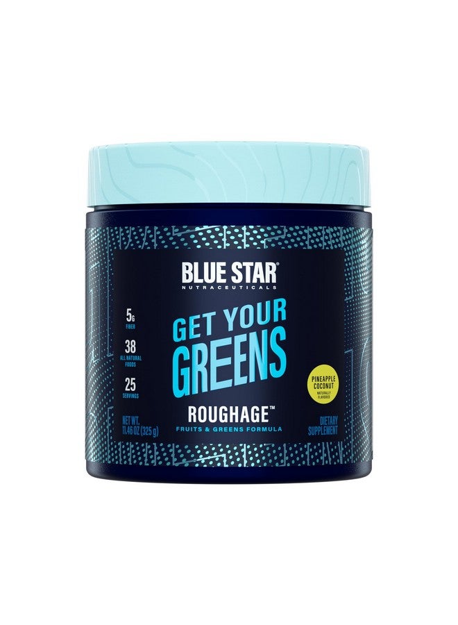 Blue Star Nutraceuticals Blue Star Nutraceuticals ROUGHAGE - 38 Fruits & Greens Superfood Powder | No Artificial Flavors or sweeteners | Amazing Taste (Pineapple Coconut) - Image 1