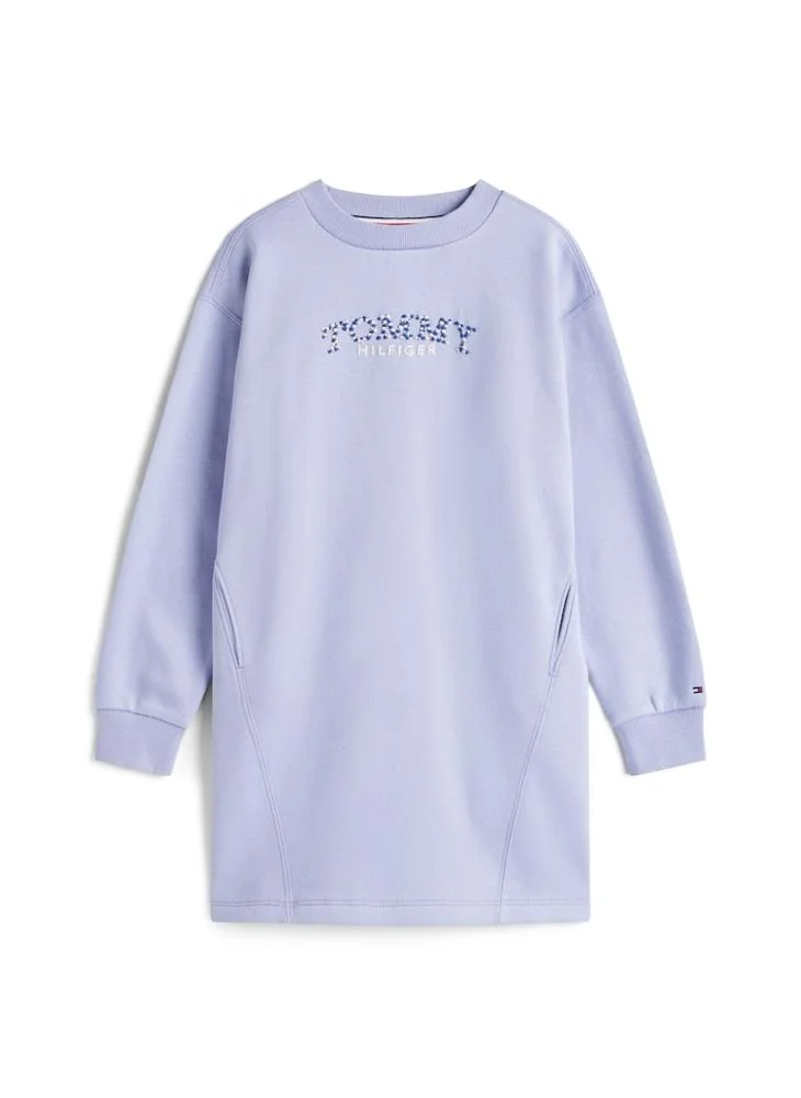 Tommy Hilfiger lavender Kids Tommy Puff Flower Dress for Women | Best Price UAE