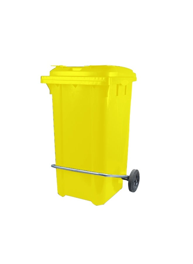 Ethic Solutions Eco-Friendly Pedal Waste Bin – Yellow -240L – Heavy-Duty Recycled Plastic 