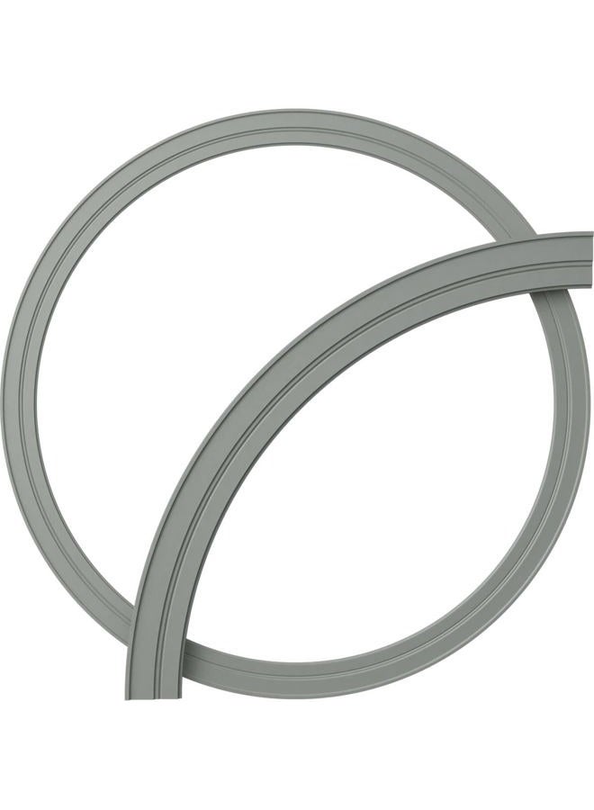 Ekena Millwork CRK78MI 84 3/4" OD x 74 ID x 5 1/4" W x 1" P Milton Ceiling Ring Kit, Primed White - Image 1