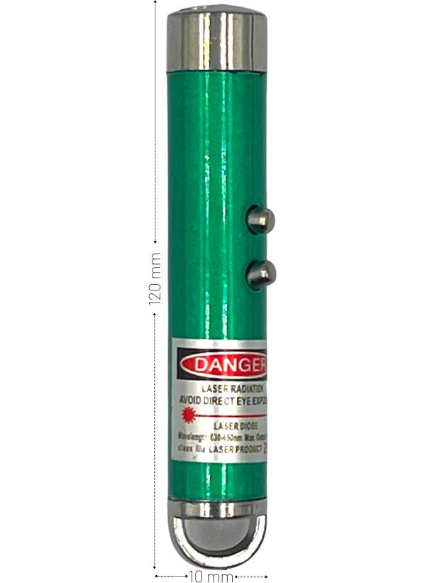 Powerdex 3 in 1 Flashlight Laser Night Light Keychain Battery Green 1 Pack (12 Pieces)  - Image 3
