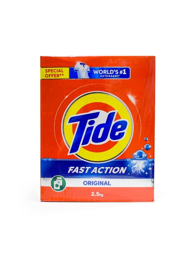 Tide Fast Action Laundry Detergent Powder 2.5kg, 4 counts
