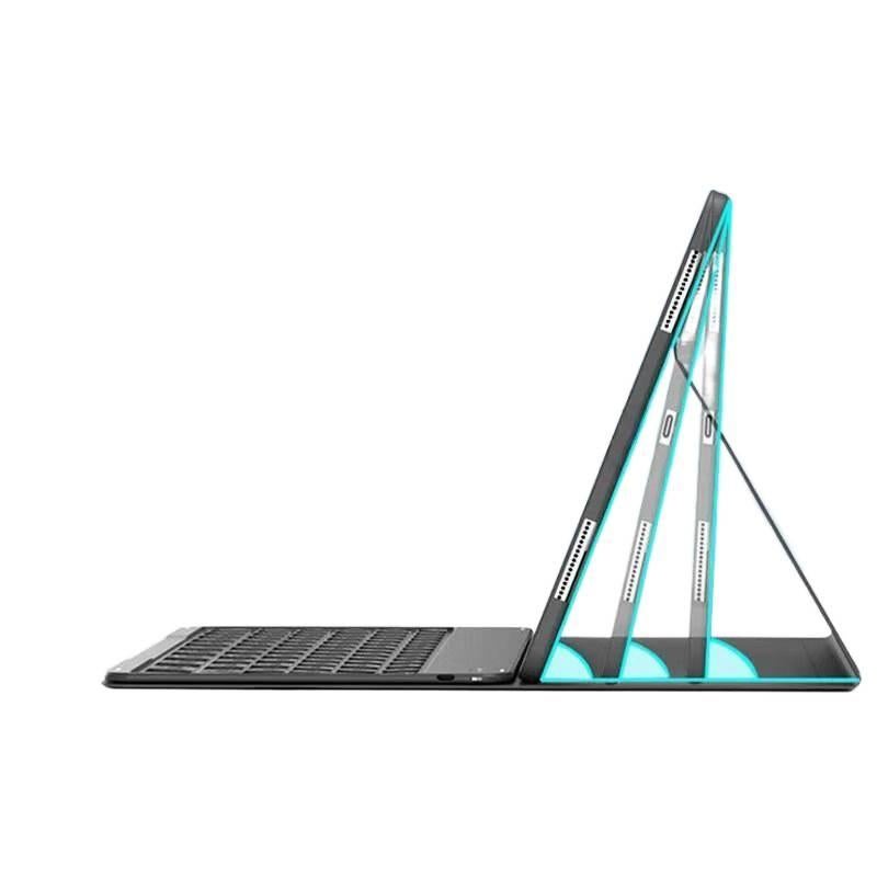 DGG حافظة آيباد بلوحة مفاتيح متوافقة مع iPad Pro 12.9 باللون أزرق باللون الأزرق - Image 3