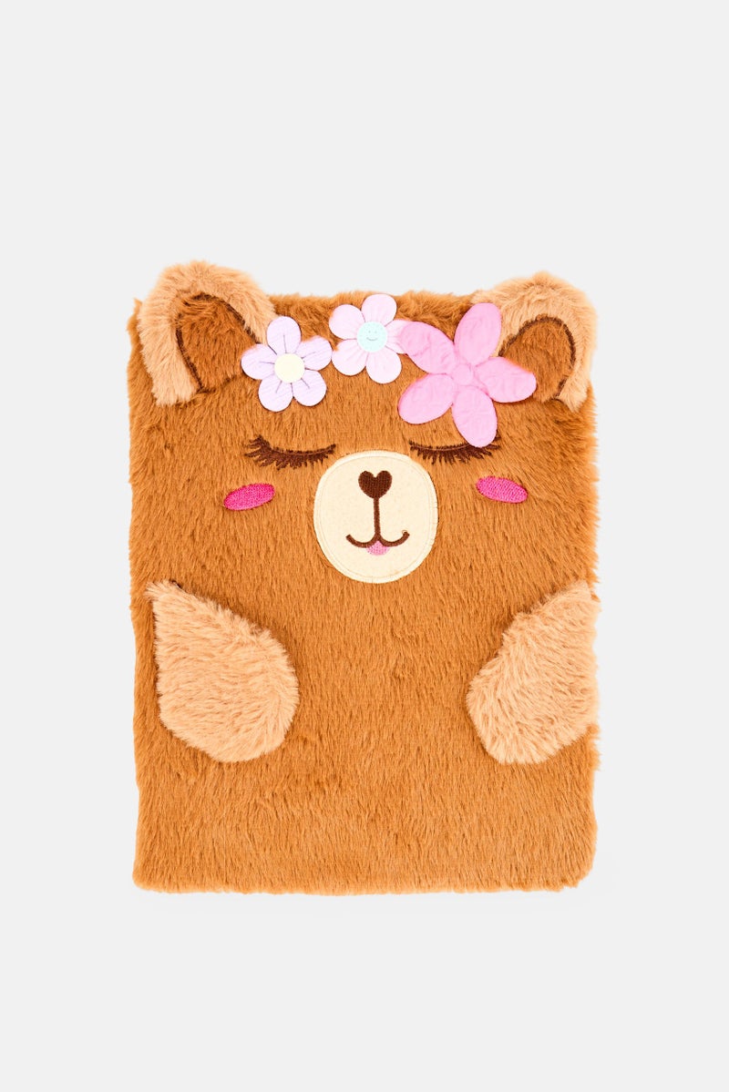 VOTUM Large Bear Furry Sketchbook, Brown - Image 1