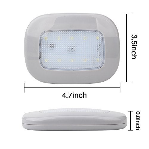 KaiDengZhe Auto Car Ceiling Roof Lights Magnetic Dome Light with Universal USB Rechargeable Wireless 10 LEDs for Interior and Exterior of Car, Boat, Trailer, Motorhome,Truck (Gray Shell-Whie light) - Image 2