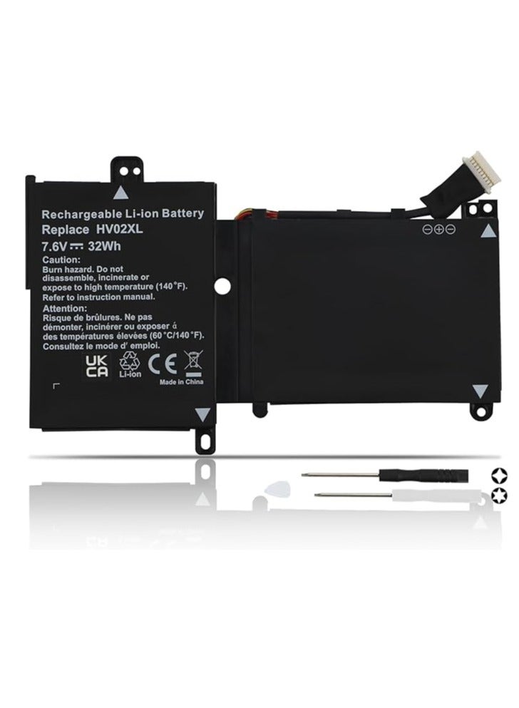 Terabyte Replacement 32Wh HV02XL Laptop Battery for HP Pavilion x360 11-k 11-k000 11-k100 11-f 11-f000 Convertible PC Energy Star Series 11-k101ng 11-k100nx 11-k122nr 11-k022cy 111-k022cy 111-k022cy 111-k022cy - Image 1