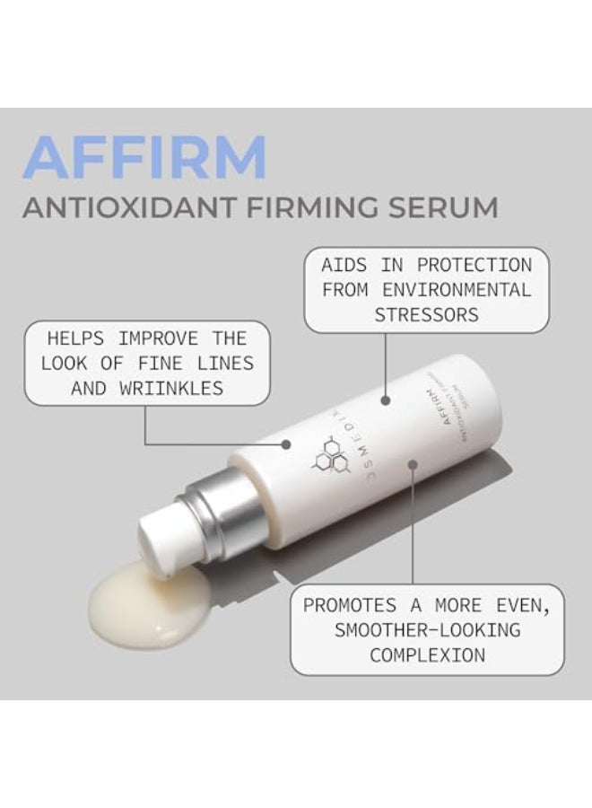 COSMEDIX Affirm Antioxidant Firming Serum Tightening Lifting Facial Serum with Essential Oils Vitamin E for Firmer Smoother HealthierLooking Skin Skin Care for Fine Lines Uneven Skin Tone - Image 3