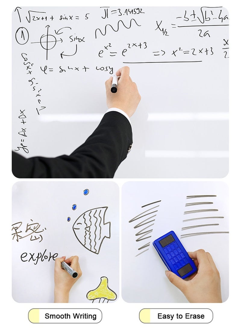 VUCATIN PVE Removable Soft Whiteboard Wall Sticker - Magnetic Drawing Board for Kids & Home, Office Meeting Memo Board with No-Residue Adhesive (90x120cm) ﻿ - Image 5