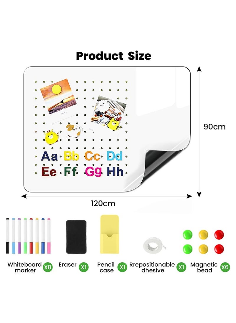 VUCATIN PVE Removable Soft Whiteboard Wall Sticker - Magnetic Drawing Board for Kids & Home, Office Meeting Memo Board with No-Residue Adhesive (90x120cm) ﻿ - Image 3
