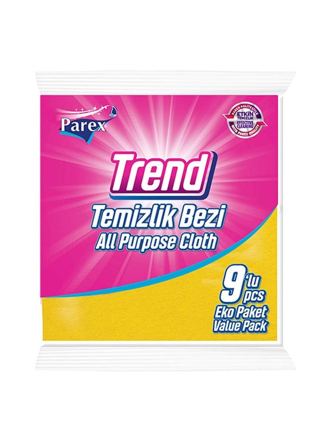 Parex 9-Piece Trend Cleaning Cloth Value Pack 38cm x 30cm - Image 1